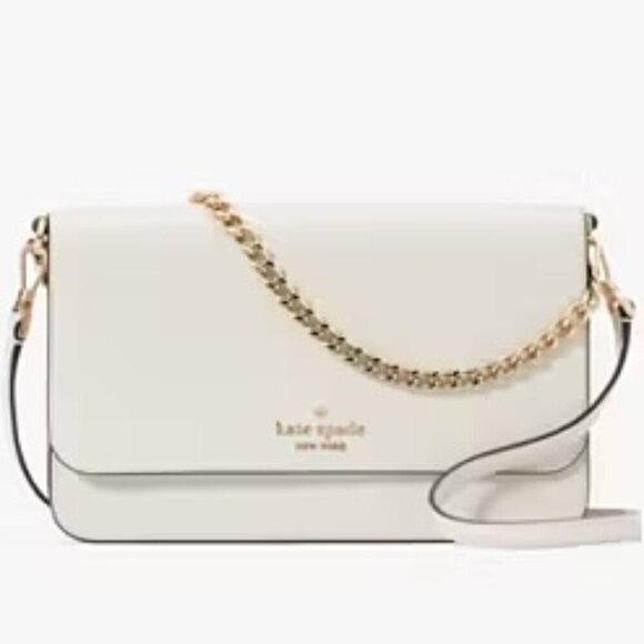 New With Tags Kate Spade Madison Flap Convertible Crossbody in Meringue - Picture 1 of 6